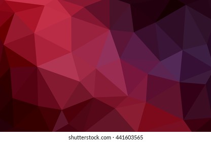 Dark red polygonal illustration, which consist of triangles. Triangular design for your business. Creative geometric background in Origami style with gradient.