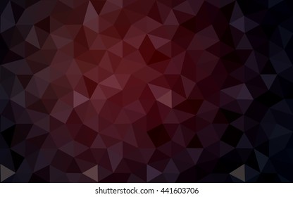 Dark red polygonal illustration, which consist of triangles. Geometric background in Origami style with gradient. Triangular design for your business.