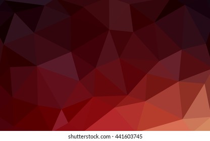 Dark red polygonal illustration, which consist of triangles. Triangular design for your business. Creative geometric background in Origami style with gradient.