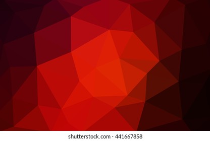 Dark red polygonal illustration, which consist of triangles. Triangular design for your business. Creative geometric background in Origami style with gradient.