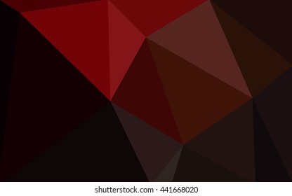 Dark red polygonal illustration, which consist of triangles. Geometric background in Origami style with gradient. Triangular design for your business.