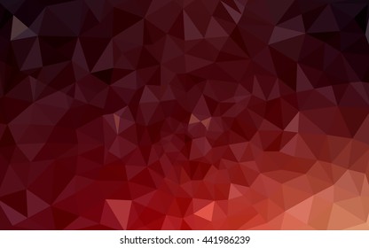 Dark red polygonal illustration, which consist of triangles. Geometric background in Origami style with gradient. Triangular design for your business.