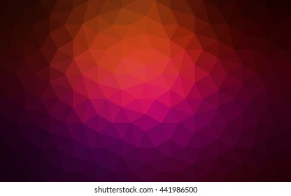 Dark red polygonal illustration, which consist of triangles. Geometric background in Origami style with gradient. Triangular design for your business.