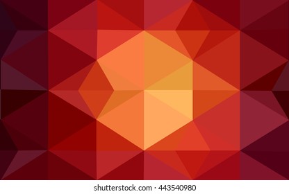 Dark red polygonal illustration, which consist of triangles. Geometric background in Origami style with gradient. Triangular design for your business.