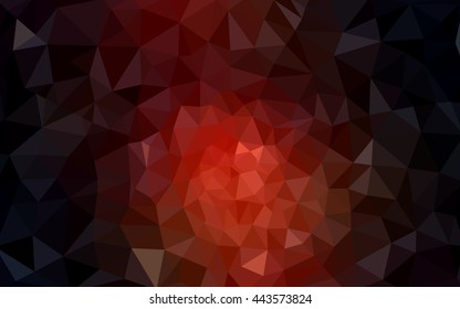 Dark red polygonal illustration, which consist of triangles. Geometric background in Origami style with gradient. Triangular design for your business.