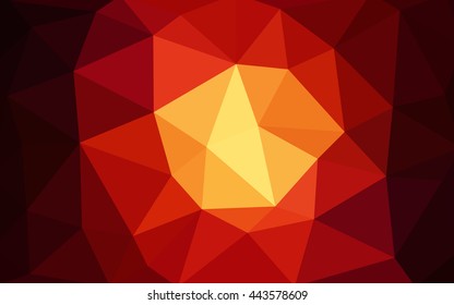Dark red polygonal illustration, which consist of triangles. Triangular design for your business. Creative geometric background in Origami style with gradient.