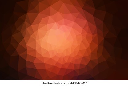Dark red polygonal illustration, which consist of triangles. Geometric background in Origami style with gradient. Triangular design for your business.
