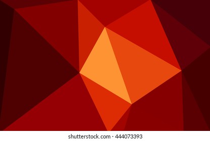Dark red polygonal illustration, which consist of triangles. Geometric background in Origami style with gradient. Triangular design for your business.