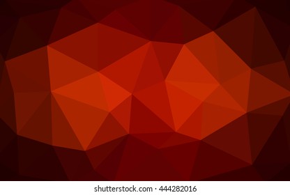 Dark red polygonal illustration, which consist of triangles. Triangular design for your business. Creative geometric background in Origami style with gradient.