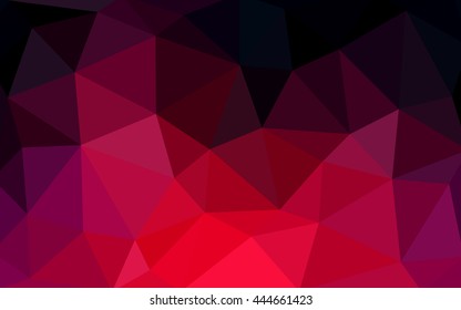 Dark red polygonal illustration, which consist of triangles. Triangular design for your business. Creative geometric background in Origami style with gradient.
