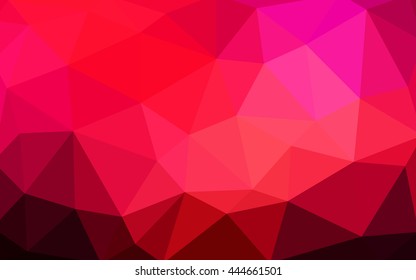 Dark red polygonal illustration, which consist of triangles. Triangular design for your business. Creative geometric background in Origami style with gradient.