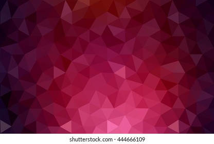 Dark red polygonal illustration, which consist of triangles. Geometric background in Origami style with gradient. Triangular design for your business.