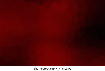 Dark red polygonal illustration, which consist of triangles. Geometric background in Origami style with gradient. Triangular design for your business.