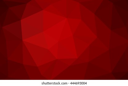 Dark red polygonal illustration, which consist of triangles. Triangular design for your business. Creative geometric background in Origami style with gradient.