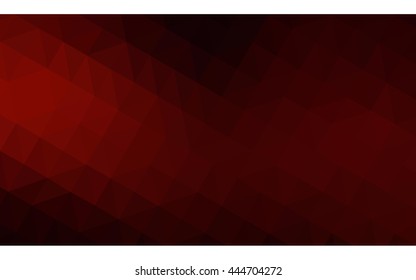 Dark red polygonal illustration, which consist of triangles. Geometric background in Origami style with gradient. Triangular design for your business.