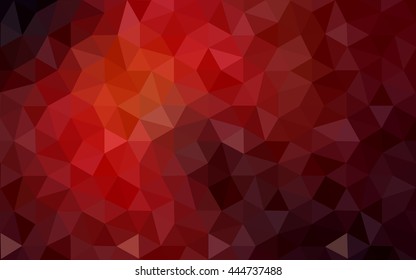 Dark red polygonal illustration, which consist of triangles. Geometric background in Origami style with gradient. Triangular design for your business.