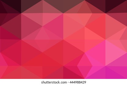 Dark red polygonal illustration, which consist of triangles. Geometric background in Origami style with gradient. Triangular design for your business.