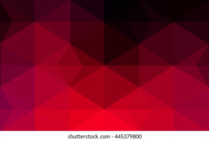 Dark red polygonal illustration, which consist of triangles. Geometric background in Origami style with gradient. Triangular design for your business.