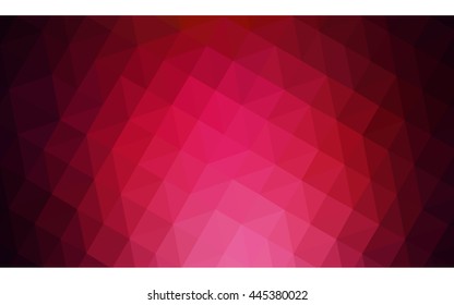 Dark red polygonal illustration, which consist of triangles. Geometric background in Origami style with gradient. Triangular design for your business.