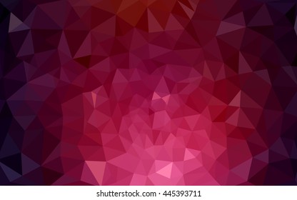 Dark red polygonal illustration, which consist of triangles. Geometric background in Origami style with gradient. Triangular design for your business.