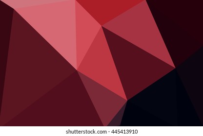 Dark red polygonal illustration, which consist of triangles. Geometric background in Origami style with gradient. Triangular design for your business.