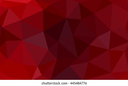 Dark red polygonal illustration, which consist of triangles. Triangular design for your business. Creative geometric background in Origami style with gradient.