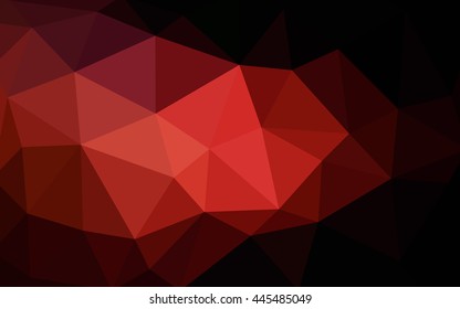 Dark red polygonal illustration, which consist of triangles. Triangular design for your business. Creative geometric background in Origami style with gradient.