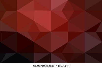 Dark red polygonal illustration, which consist of triangles. Geometric background in Origami style with gradient. Triangular design for your business.