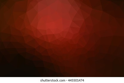 Dark red polygonal illustration, which consist of triangles. Geometric background in Origami style with gradient. Triangular design for your business.