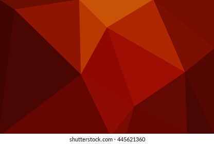 Dark red polygonal illustration, which consist of triangles. Geometric background in Origami style with gradient. 