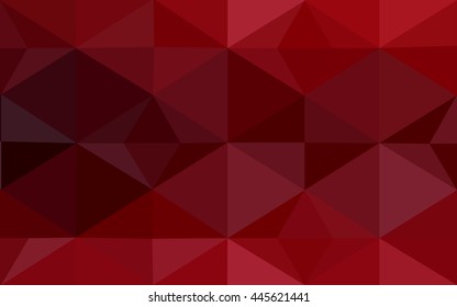 Dark red polygonal illustration, which consist of triangles. Geometric background in Origami style with gradient