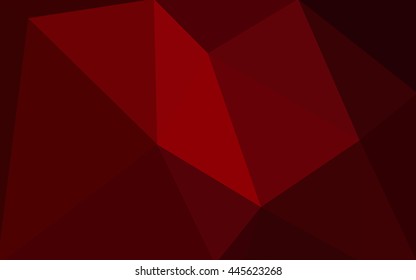 Dark red polygonal illustration, which consist of triangles. 