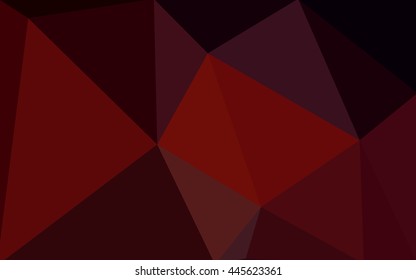 Dark red polygonal illustration, which consist of triangles. 