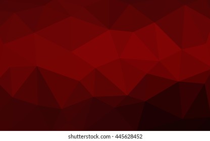 Dark red polygonal illustration, which consist of triangles. 