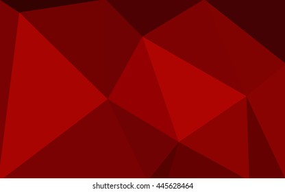 Dark red polygonal illustration, which consist of triangles. 