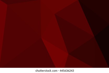 Dark red polygonal illustration, which consist of triangles. 