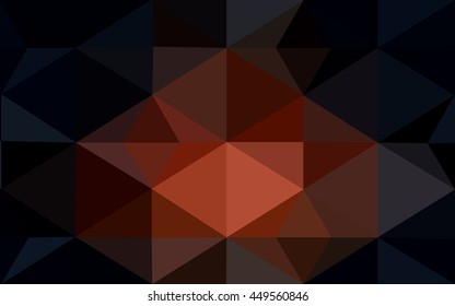 Dark red polygonal illustration, which consist of triangles. Geometric background in Origami style with gradient. Triangular design for your business.