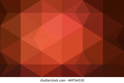 Dark red polygonal illustration, which consist of triangles. Geometric background in Origami style with gradient. Triangular design for your business.