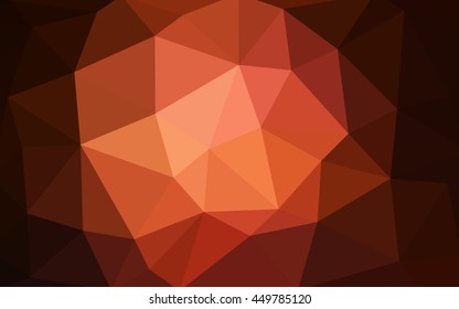 Dark red polygonal illustration, which consist of triangles. Triangular design for your business. Creative geometric background in Origami style with gradient.