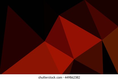 Dark red polygonal illustration, which consist of triangles. Geometric background in Origami style with gradient. Triangular design for your business.