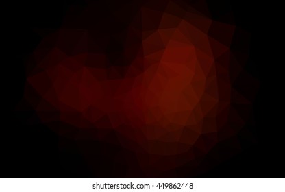 Dark red polygonal illustration, which consist of triangles. Geometric background in Origami style with gradient. Triangular design for your business.