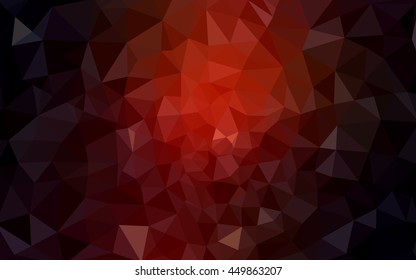 Dark red polygonal illustration, which consist of triangles. Geometric background in Origami style with gradient. Triangular design for your business.
