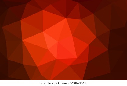 Dark red polygonal illustration, which consist of triangles. Triangular design for your business. Creative geometric background in Origami style with gradient.
