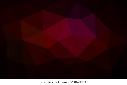 Dark red polygonal illustration, which consist of triangles. Triangular design for your business. Creative geometric background in Origami style with gradient.