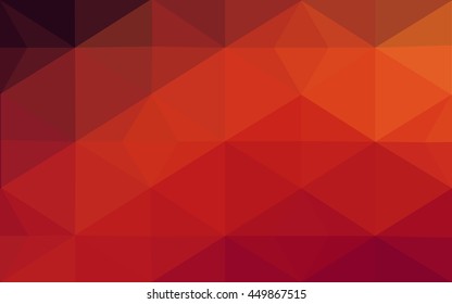 Dark red polygonal illustration, which consist of triangles. Geometric background in Origami style with gradient. Triangular design for your business.