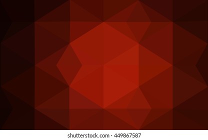Dark red polygonal illustration, which consist of triangles. Geometric background in Origami style with gradient. Triangular design for your business.