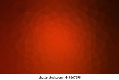 Dark red polygonal illustration, which consist of triangles. Geometric background in Origami style with gradient. Triangular design for your business.