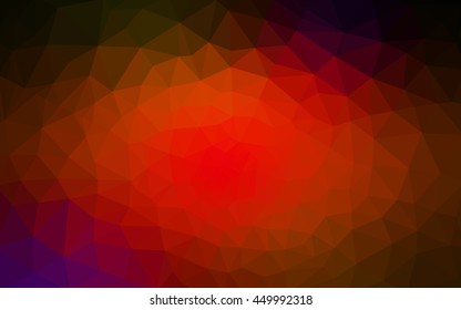 Dark red polygonal illustration, which consist of triangles. Geometric background in Origami style with gradient. Triangular design for your business.