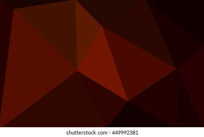 Dark red polygonal illustration, which consist of triangles. Geometric background in Origami style with gradient. Triangular design for your business.