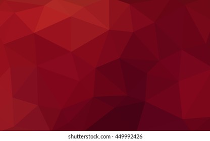 Dark red polygonal illustration, which consist of triangles. Triangular design for your business. Creative geometric background in Origami style with gradient.